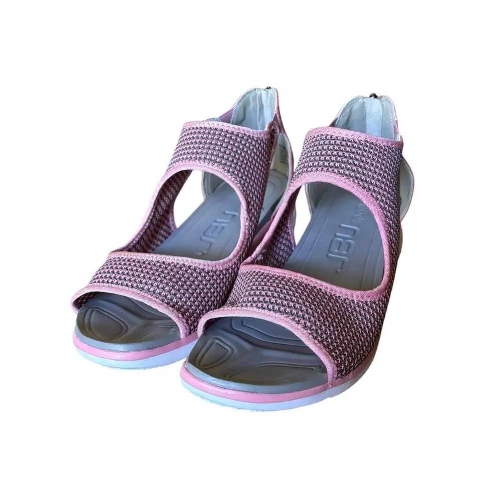 NWT JBU by Jambu Women’s Margot Memory Foam Comfort Sandals Blush Shake Size 11m